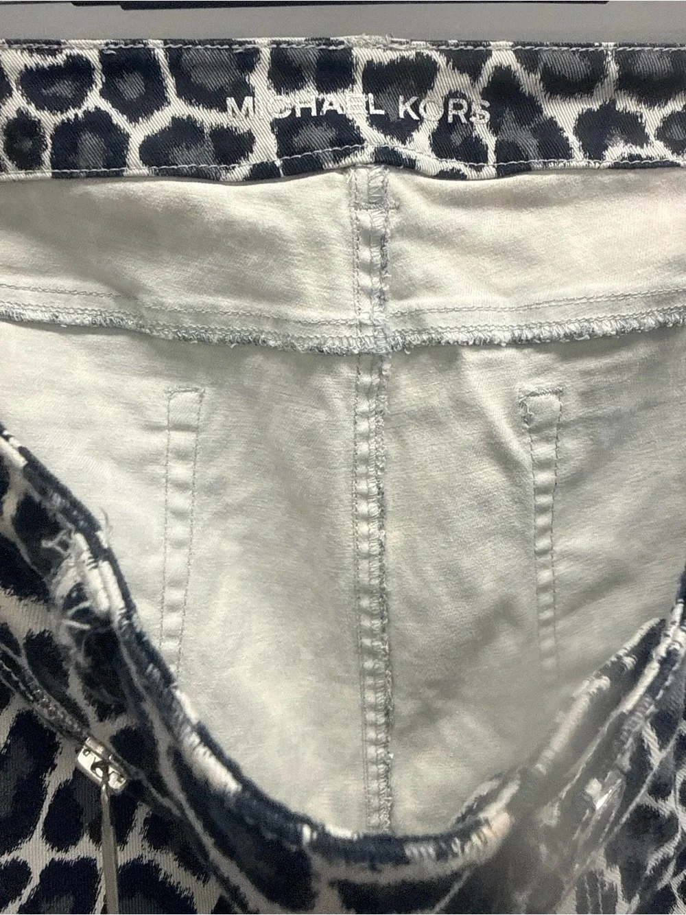 Michael Kors Skinny Jeans Leopard Black and White